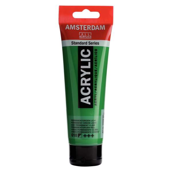 RAYART - Amsterdam Standard Series Acrylique Tube 120 ml Vert permanent clair 618 - Tunisie Meilleur Prix (Beaux-Arts, Graphique