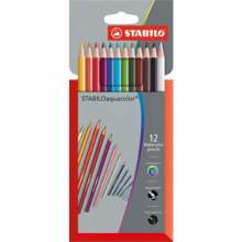 RAYART - Crayon de couleur aquarellable 12 pièces Stabilo Aquacolor Tunisie