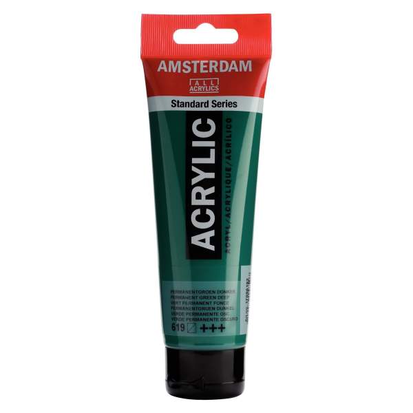 RAYART - Amsterdam Standard Series Acrylique Tube 120 ml Vert permanent foncé 619 - Tunisie Meilleur Prix (Beaux-Arts, Graphique