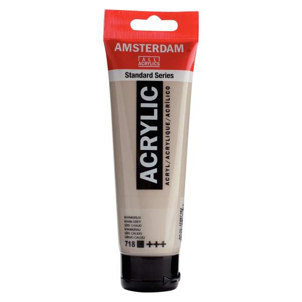 RAYART - Amsterdam Standard Series Acrylique Tube 120 ml Gris chaud 718 - Tunisie Meilleur Prix (Beaux-Arts, Graphique, Peinture