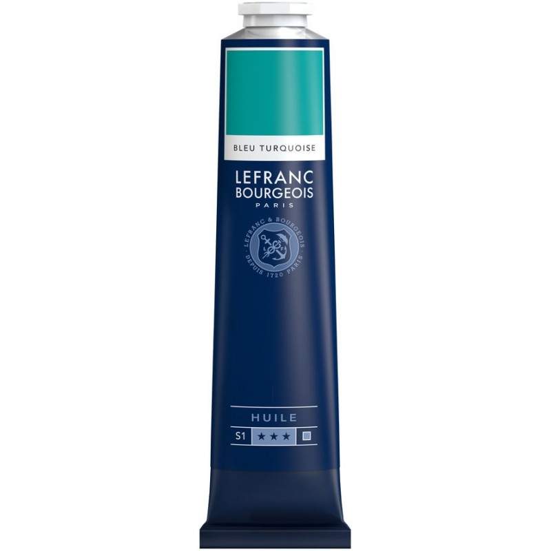 RAYART - Huile Fine Lefranc Bourgeois - 150ml - Bleu Turquoise 050 - Tunisie Meilleur Prix (Beaux-Arts, Graphique, Peinture, Acr