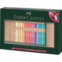 RAYART - Crayon de couleurs Polychromos Trousse en cuir 30 crayons + accessoires - Tunisie