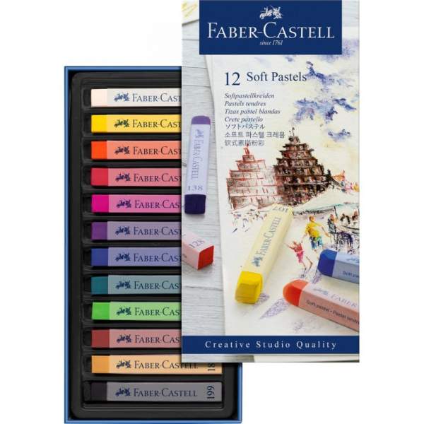 RAYART - Boites De 12 Pastels Tendres Créative Studio Faber Castell - Tunisie Meilleur Prix (Beaux-Arts, Graphique, Peinture, Ac