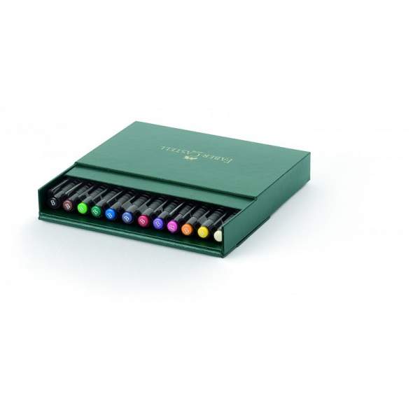 RAYART - Faber-Castell – Coffret 12 Feutres Pitt Artist Pen - Tunisie Meilleur Prix (Beaux-Arts, Graphique, Peinture, Acrylique,