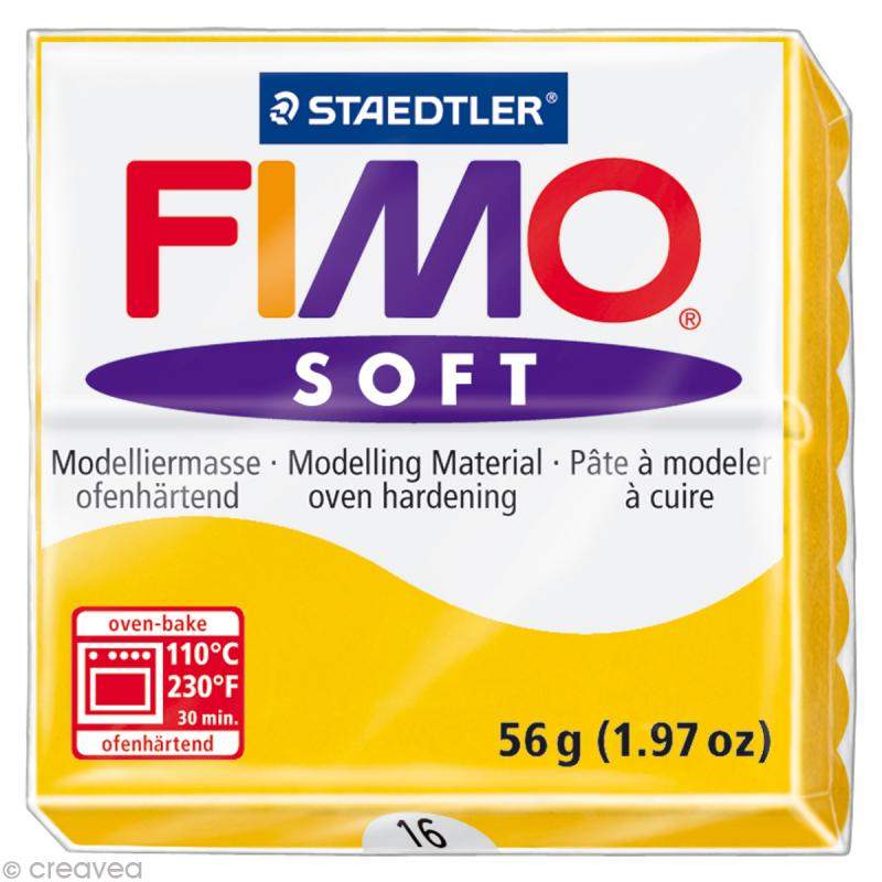 RAYART - Pâte Fimo soft Tournesol 16  - 57 gr - Tunisie Meilleur Prix (Beaux-Arts, Graphique, Peinture, Acrylique, Huile, Aquare