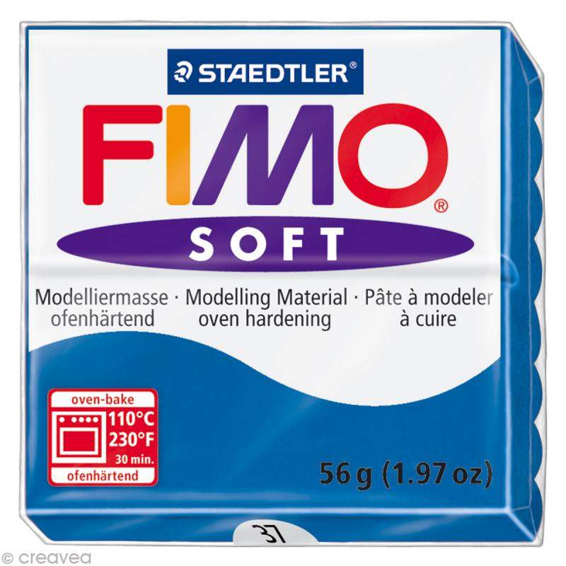 RAYART - Pâte Fimo soft Bleu pacifique 37  - 57 gr - Tunisie Meilleur Prix (Beaux-Arts, Graphique, Peinture, Acrylique, Huile, A