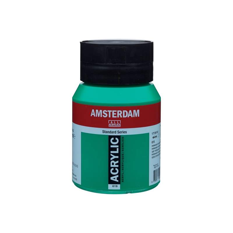 RAYART - Amsterdam Standard Series Acrylique Pot 500 ml Vert Permanent Profond 619 - Tunisie Meilleur Prix (Beaux-Arts, Graphiqu