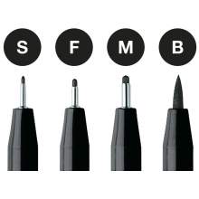 RAYART - Pochette 4 Feutres Pitt Artist Pens black  Faber Castell - Tunisie Meilleur Prix (Beaux-Arts, Graphique, Peinture, Acry