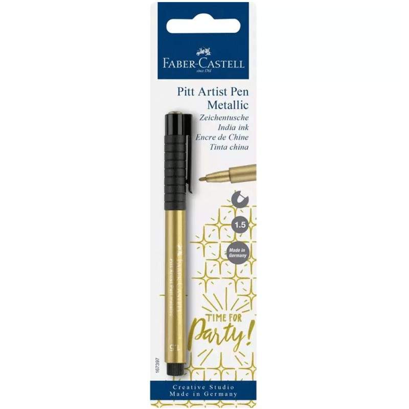 RAYART - Feutre Pitt Artist Pen 1.5 Blister, Or - Faber-Castell - Tunisie Meilleur Prix (Beaux-Arts, Graphique, Peinture, Acryli