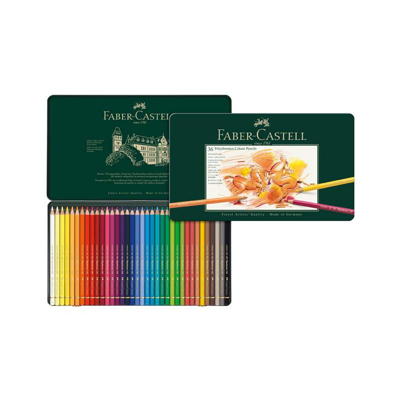 RayArt  Crayon de Couleur Polychromos, boîte de 36 - Faber Castell