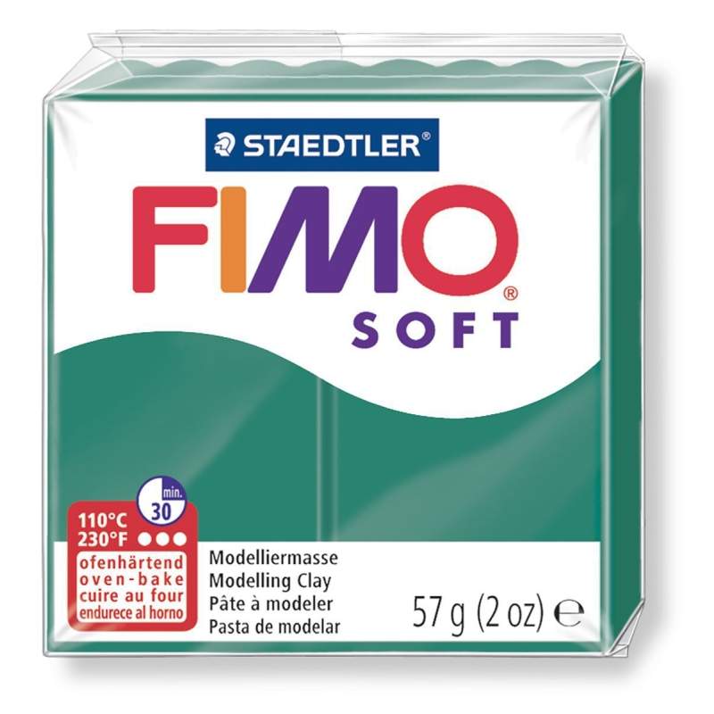 RAYART - Pâte Fimo soft Vert Emeraude 56 - 57 gr - Tunisie Meilleur Prix (Beaux-Arts, Graphique, Peinture, Acrylique, Huile, Aqu