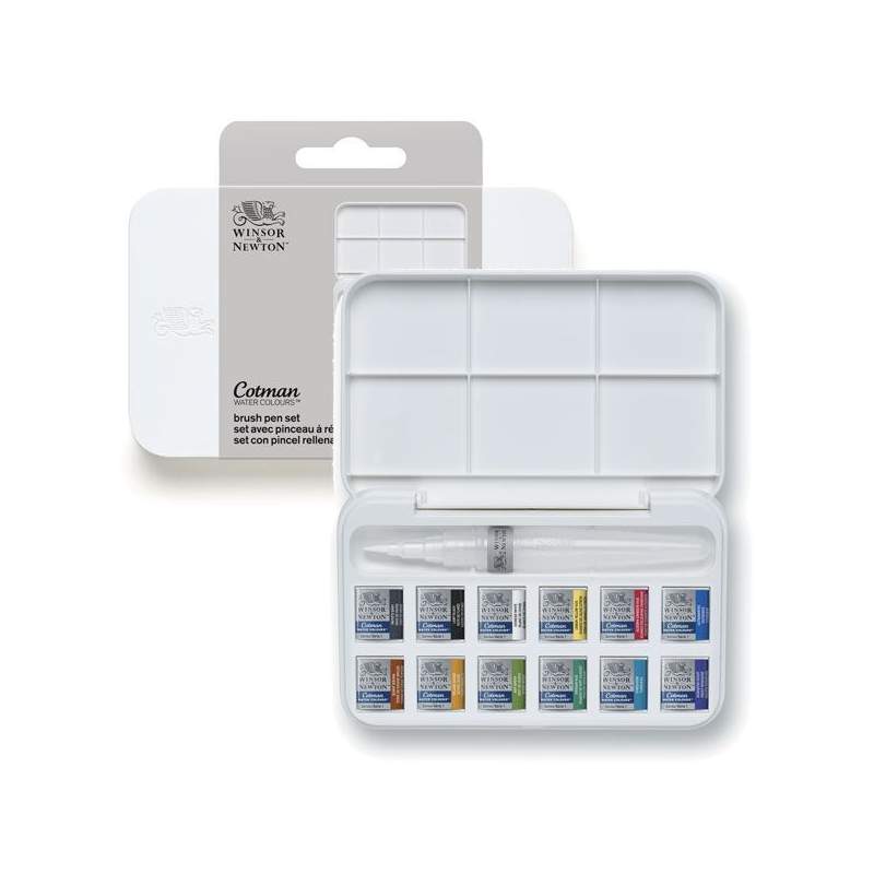 RAYART - Boîte de 12 Cotman aquarelle  Winsor & Newton - Tunisie Meilleur Prix (Beaux-Arts, Graphique, Peinture, Acrylique, Huil