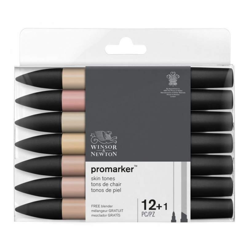 RAYART - Promarker 12+1 tons de chair - Winsor & Newton - Tunisie Meilleur Prix (Beaux-Arts, Graphique, Peinture, Acrylique, Hui