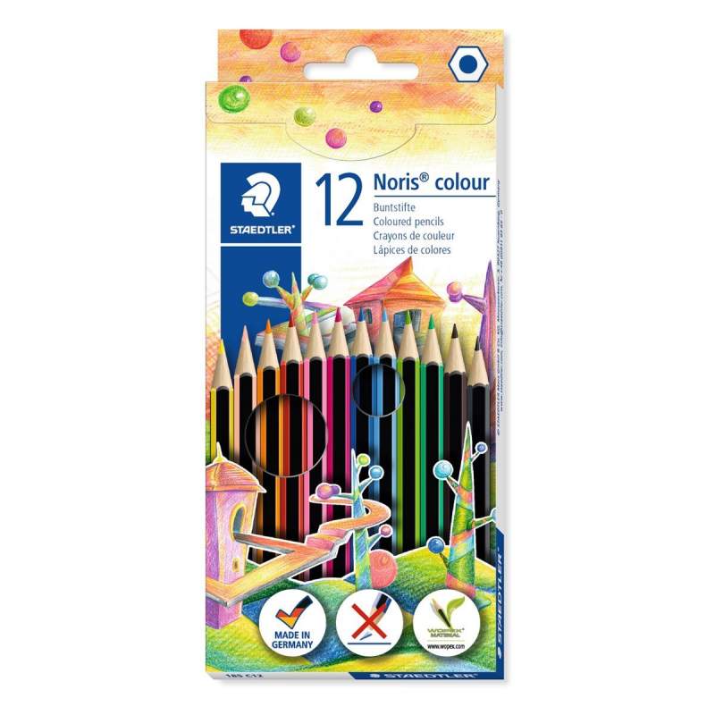 RayArt  Pochette de 12 crayons de couleur - Noris Colour - Staedtler