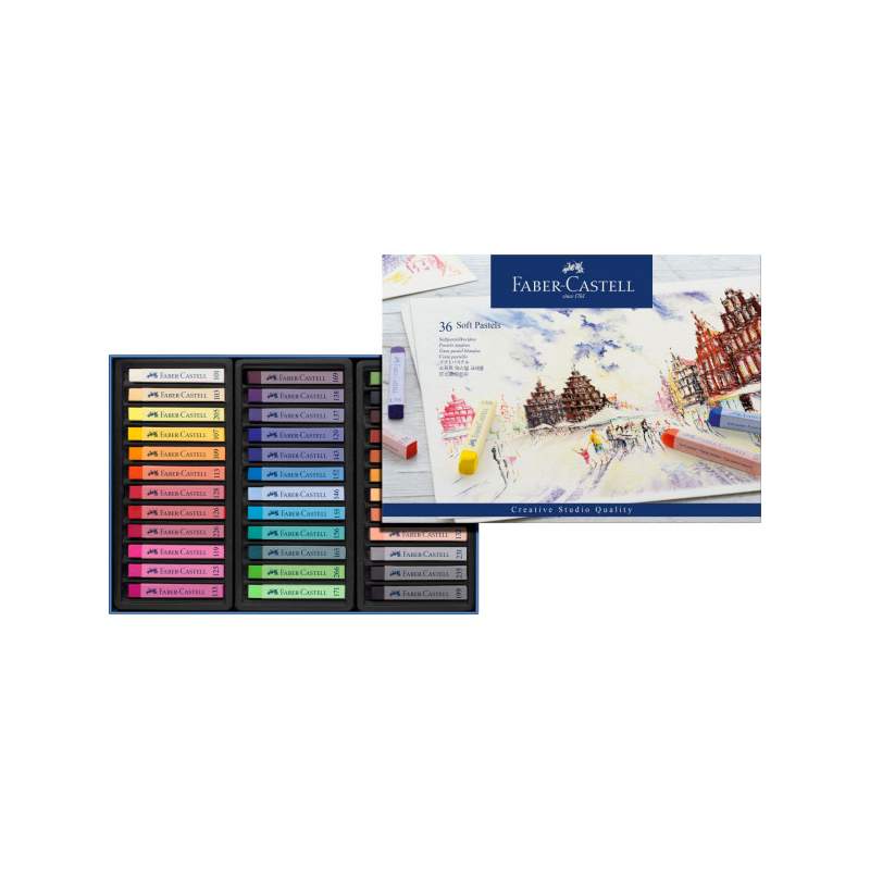 RAYART - Boite de 36 pastels soft Faber-Castell - Tunisie Meilleur Prix (Beaux-Arts, Graphique, Peinture, Acrylique, Huile, Aqua