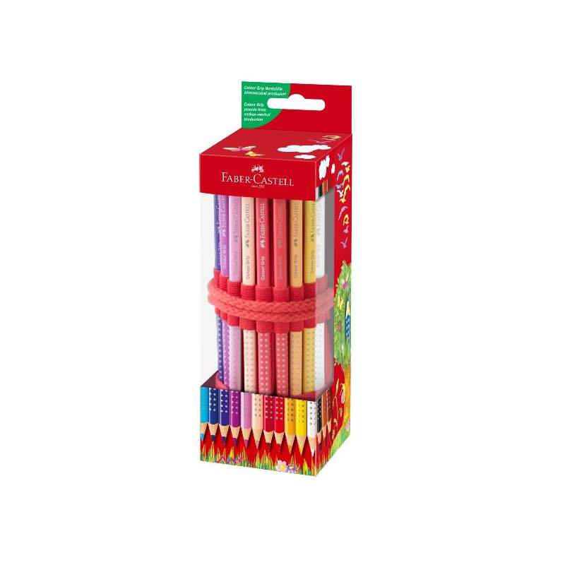 RAYART - Rouleau à crayons Grip 18 couleurs, pointu Faber Castell - Tunisie Meilleur Prix (Beaux-Arts, Graphique, Peinture, Acry
