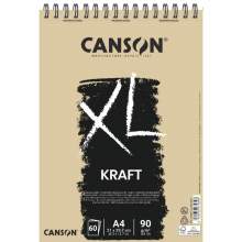 RAYART - Album XL Kraft A4 90g/m² 60F - Canson - Tunisie Meilleur Prix (Beaux-Arts, Graphique, Peinture, Acrylique, Huile, Aquar