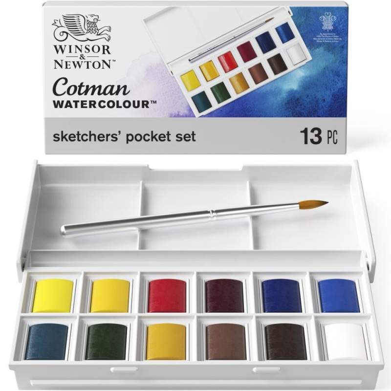 RAYART - Boîte de 12 Cotman aquarelle  Winsor & Newton - Tunisie Meilleur Prix (Beaux-Arts, Graphique, Peinture, Acrylique, Huil