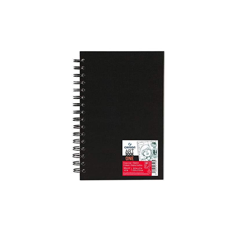 RAYART - Artbookde 80 Feuilles One Sketch Book Canson Noir 27.9x21.6 100gr - Tunisie Meilleur Prix (Beaux-Arts, Graphique, Peint