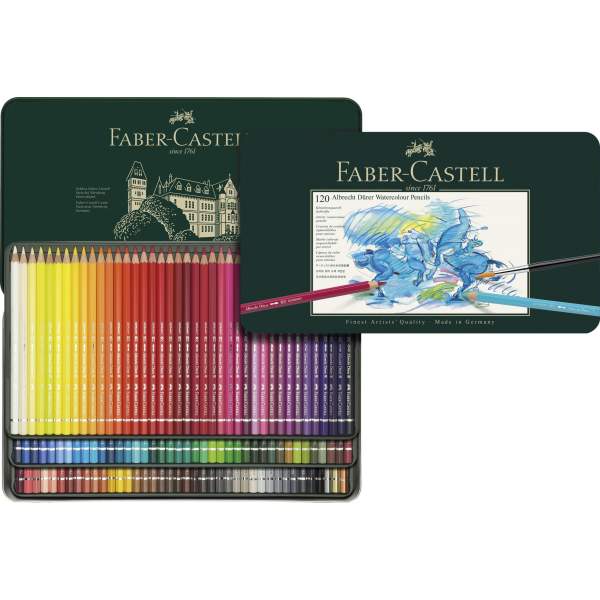RAYART - Boîte métal – 120 Crayons aquarelle ALBRECHT DÜRER – Faber-Castell - Tunisie Meilleur Prix (Beaux-Arts, Graphique, Pein