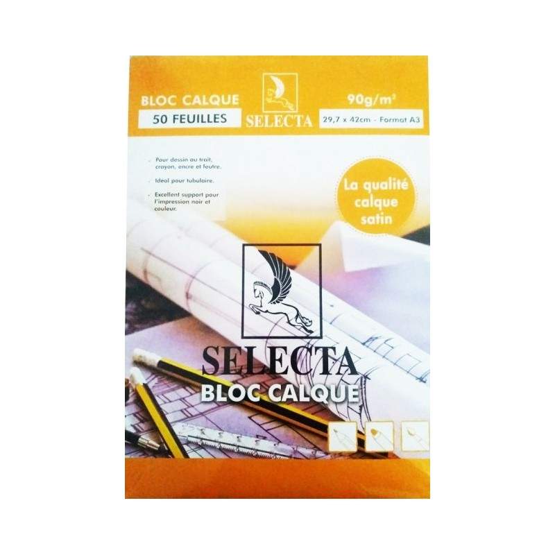 Papier Calque A2 Sans Acide – Lot De 50 Feuilles 62 G/m² – Translucide Pour Dessin, Croquis Et Transferts