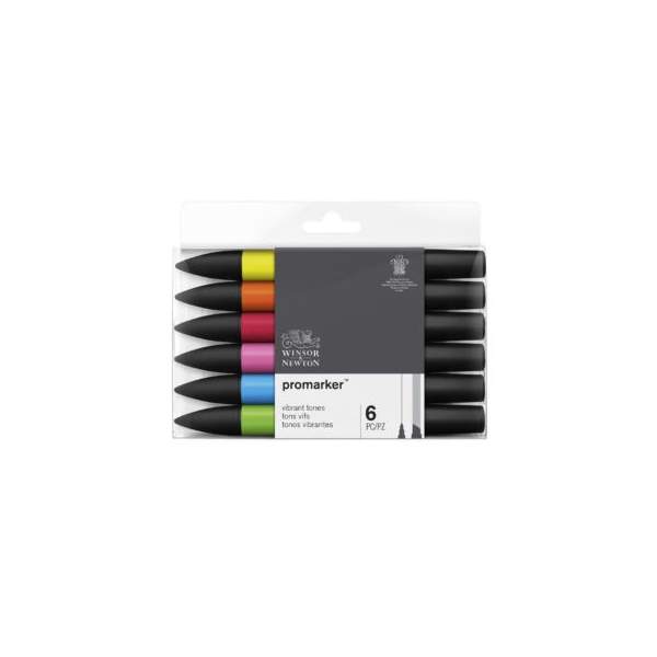 RAYART - Set Promarker 6 tons vifs - Winsor & Newton - Tunisie Meilleur Prix (Beaux-Arts, Graphique, Peinture, Acrylique, Huile,