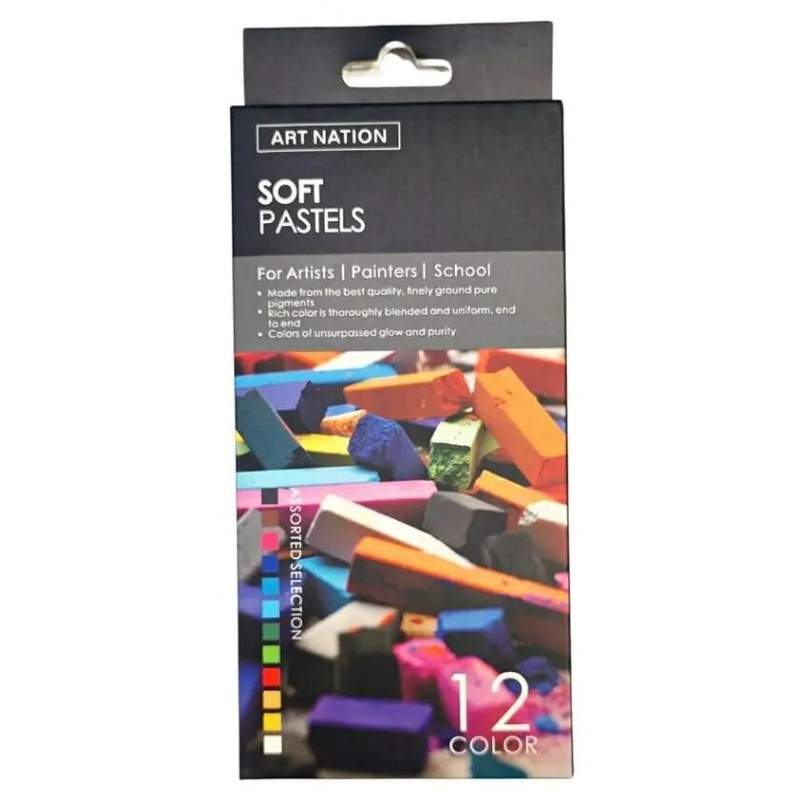RAYART - Set de 12 Pastel Soft - Art Nation - Tunisie Meilleur Prix (Beaux-Arts, Graphique, Peinture, Acrylique, Huile, Aquarell