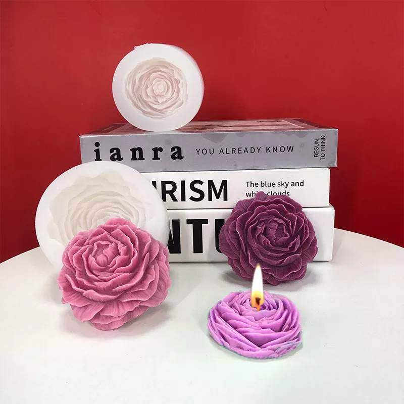 RAYART - Moule à bougie grande fleur pivoine 7 cm - Tunisie Meilleur Prix (Beaux-Arts, Graphique, Peinture, Acrylique, Huile, Aq