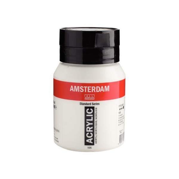 RAYART - Amsterdam Standard Series Acrylique pot 500 ml Blanc de titane 105 - Tunisie Meilleur Prix (Beaux-Arts, Graphique, Pein