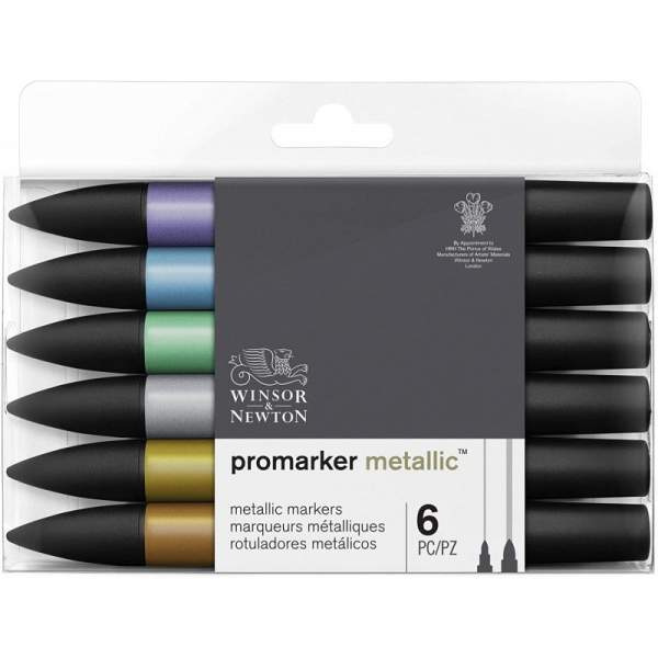 RAYART - Set Promarker de 6 métalliques - Winsor & Newton - Tunisie Meilleur Prix (Beaux-Arts, Graphique, Peinture, Acrylique, H