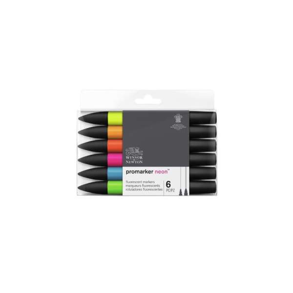 RAYART - Set de 6 Promarker Neon - Winsor & Newton - Tunisie Meilleur Prix (Beaux-Arts, Graphique, Peinture, Acrylique, Huile, A