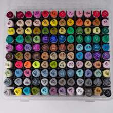 Lot De 120 Marqueurs à Alcool Double Pointe (fine Et Large) - Couleurs Vibrantes, Boîte Cadeau Hexagonale | Parfait Dessin, Coloriage, Art
