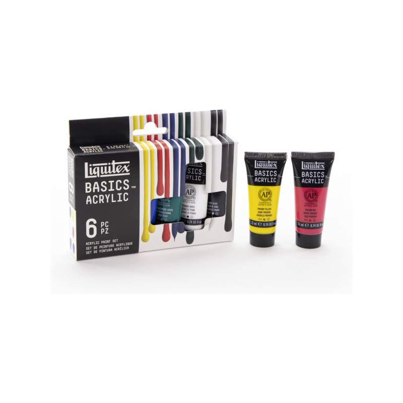 RAYART - Set 6 tubes peinture acrylique 22 ml  Basics Liquitex - Tunisie Meilleur Prix (Beaux-Arts, Graphique, Peinture, Acryliq